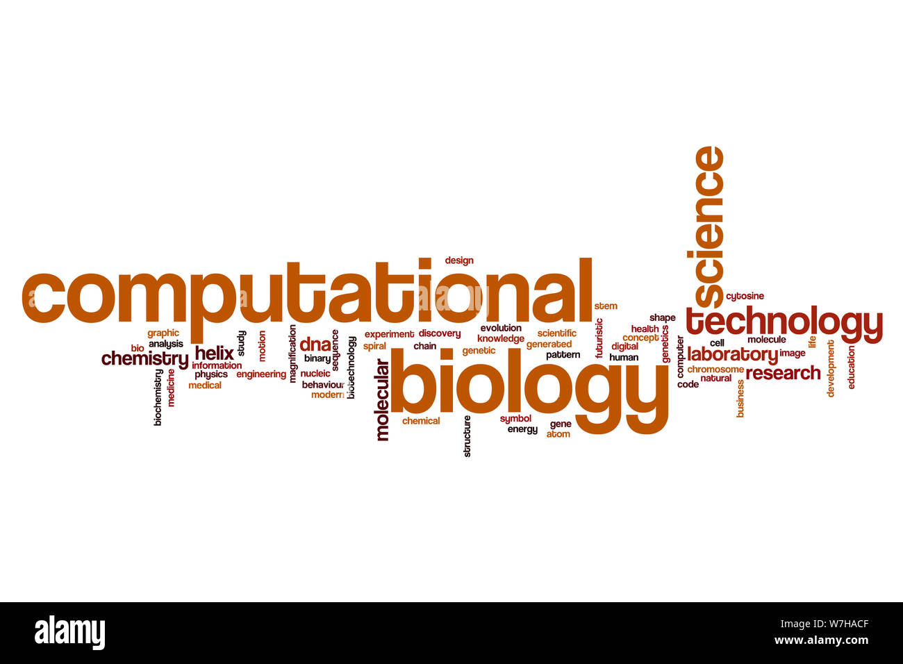 Computational biology word cloud concept Stock Photo