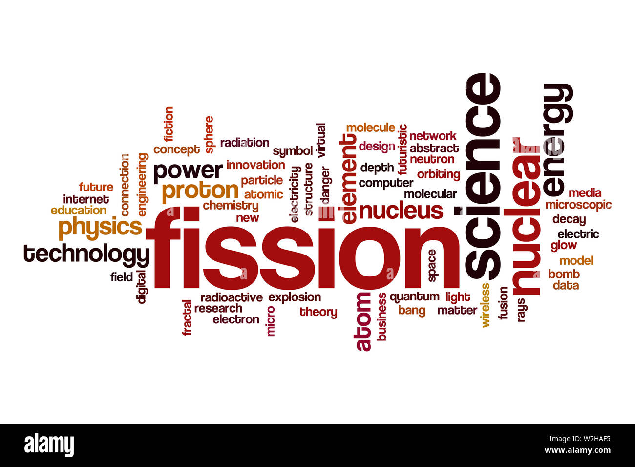 Fission word cloud concept Stock Photo