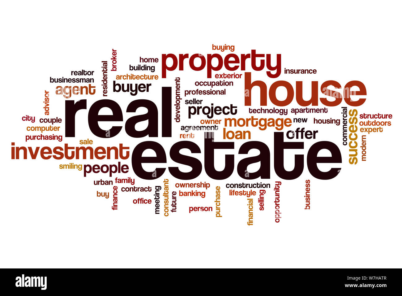 Real estate word hires stock photography and images Alamy