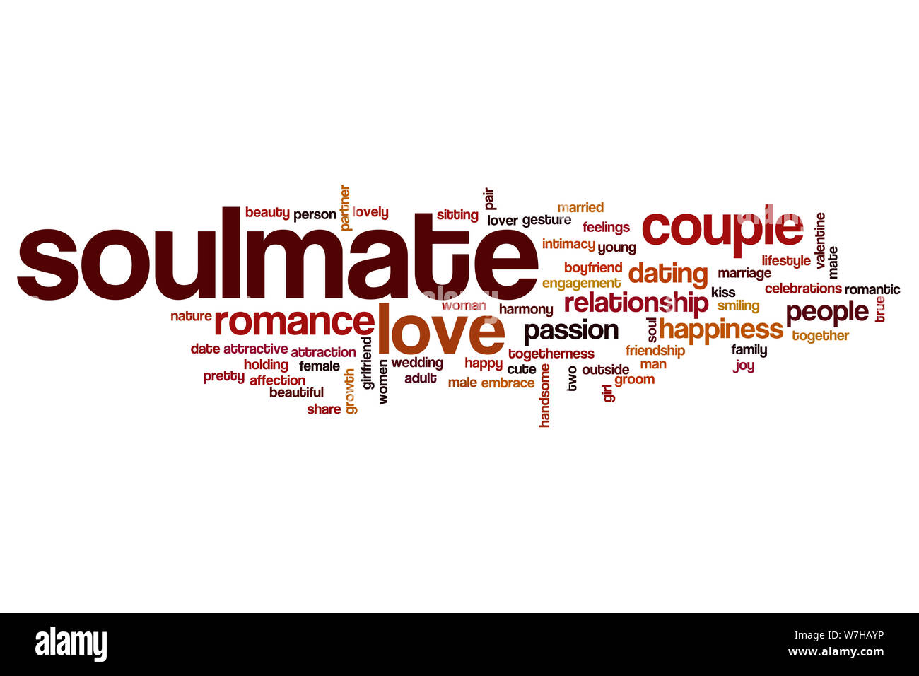 Soulmate word cloud concept Stock Photo