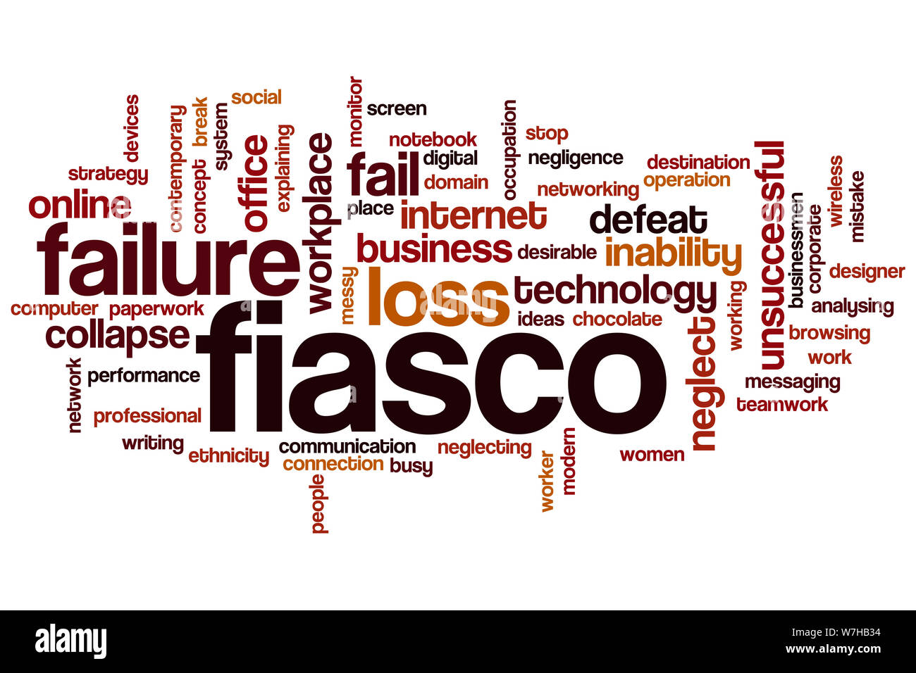 Fiasco word cloud concept Stock Photo Alamy