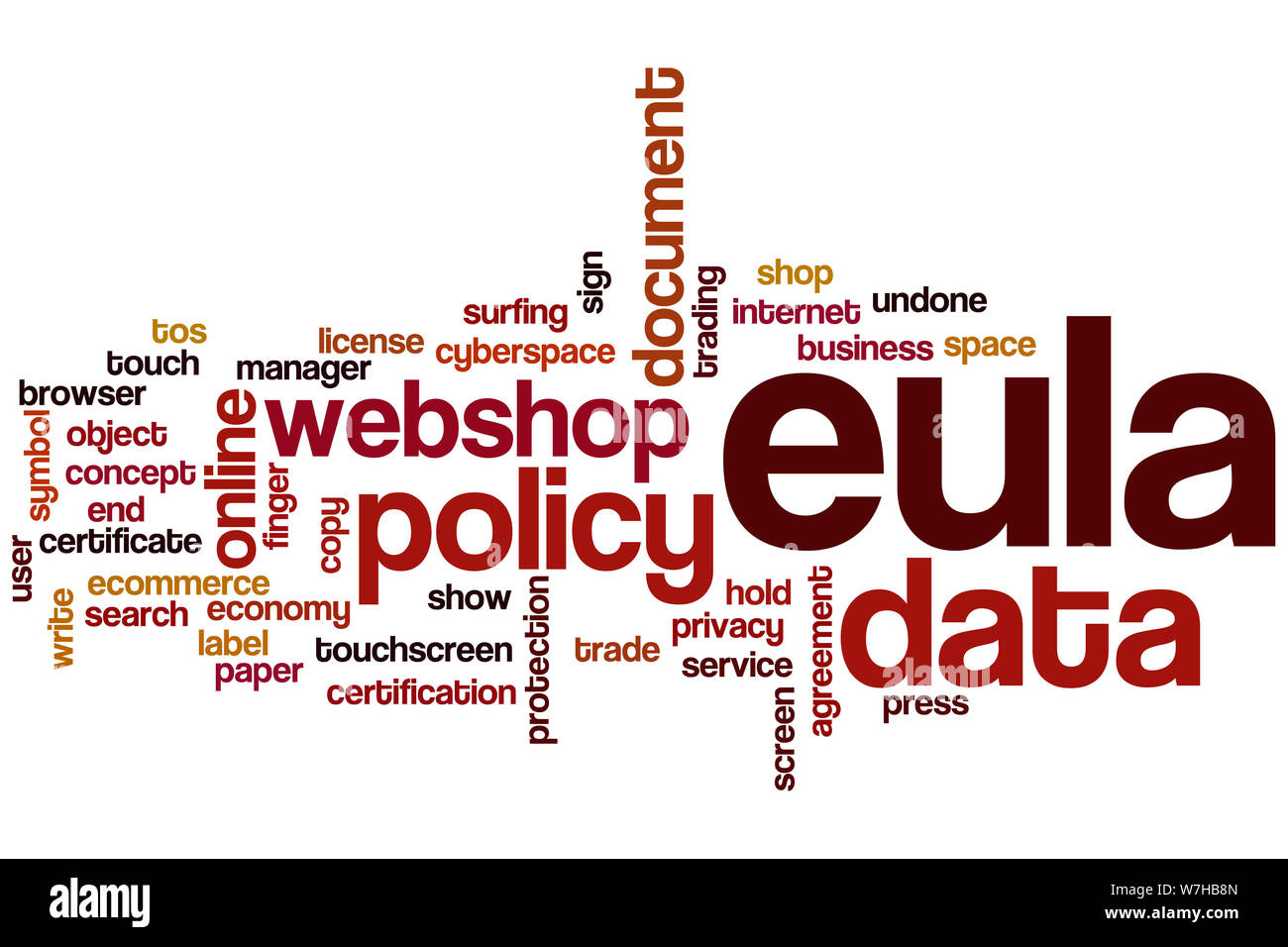 EULA word cloud concept Stock Photo