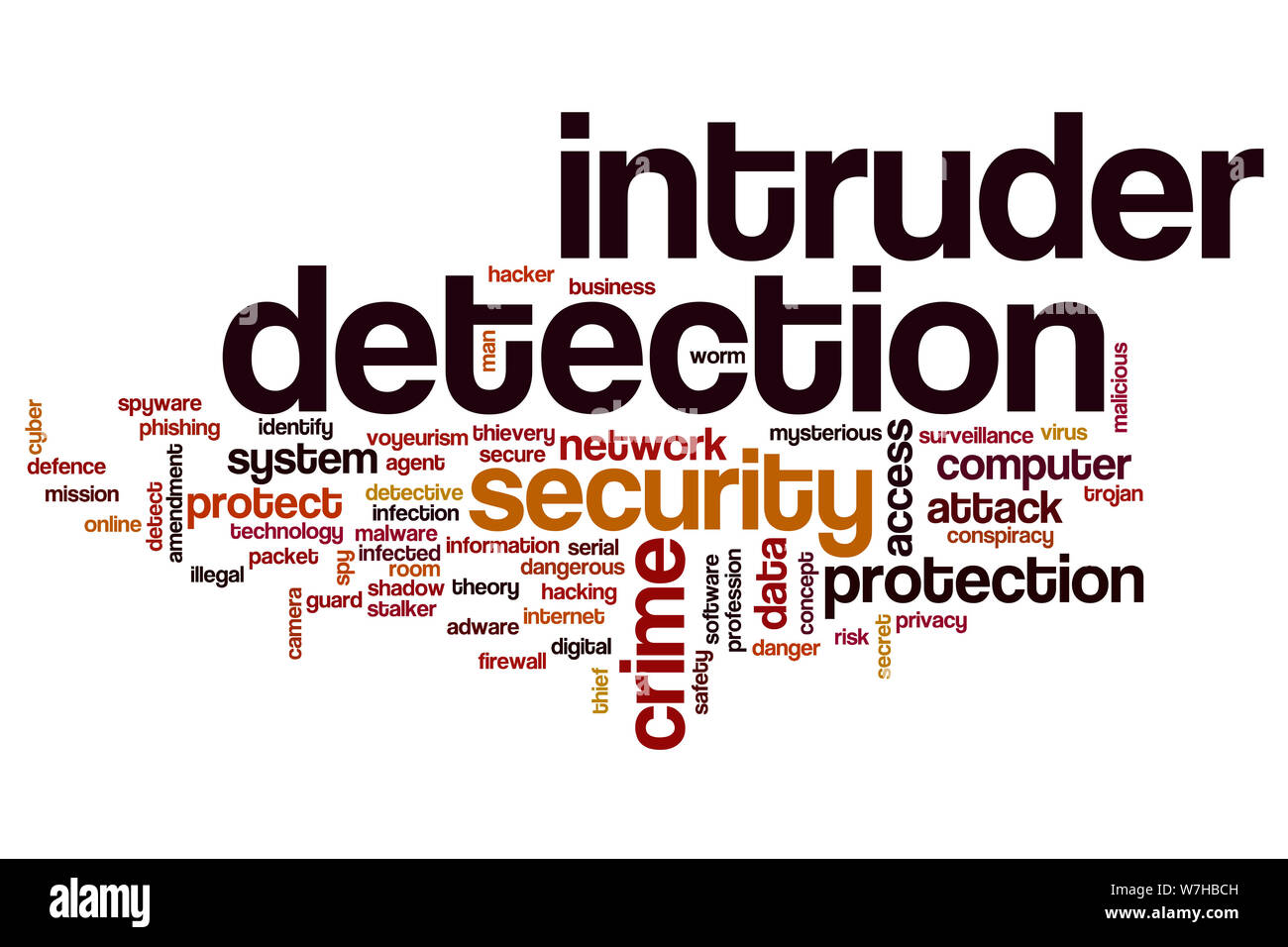 Intruder detection word cloud concept Stock Photo Alamy