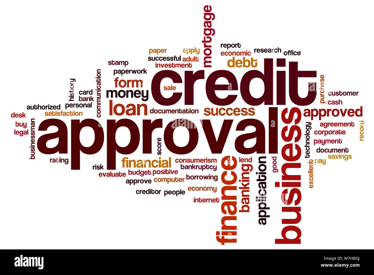 Credit approval word cloud concept Stock Photo Alamy