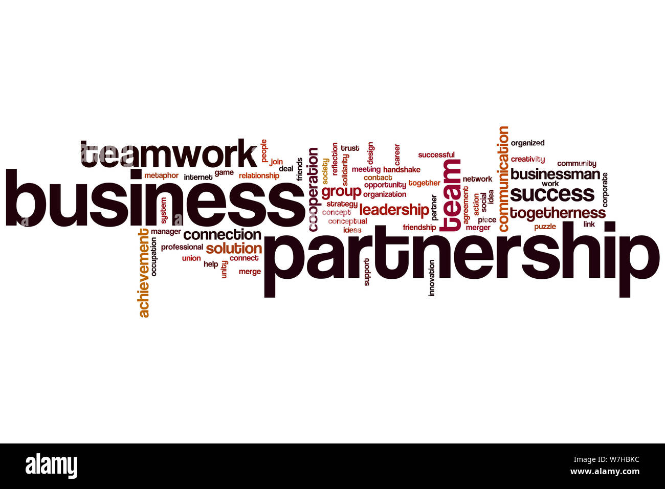 Business partnership word cloud concept Stock Photo Alamy
