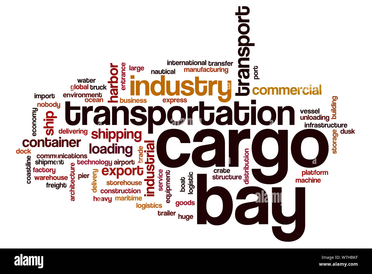 Cargo bay word cloud concept Stock Photo Alamy