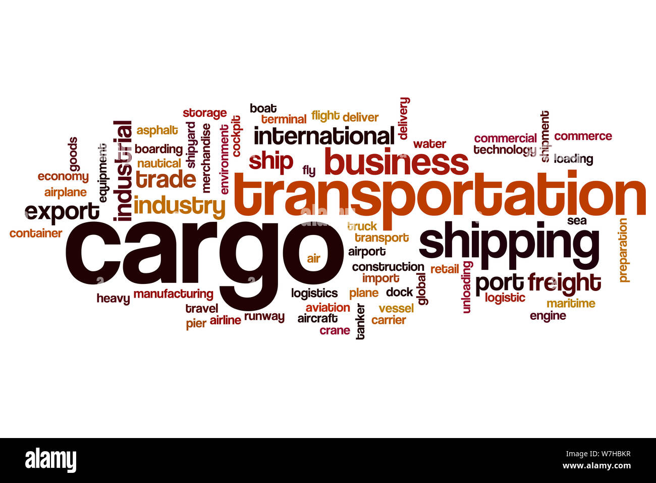 Cargo word cloud concept Stock Photo