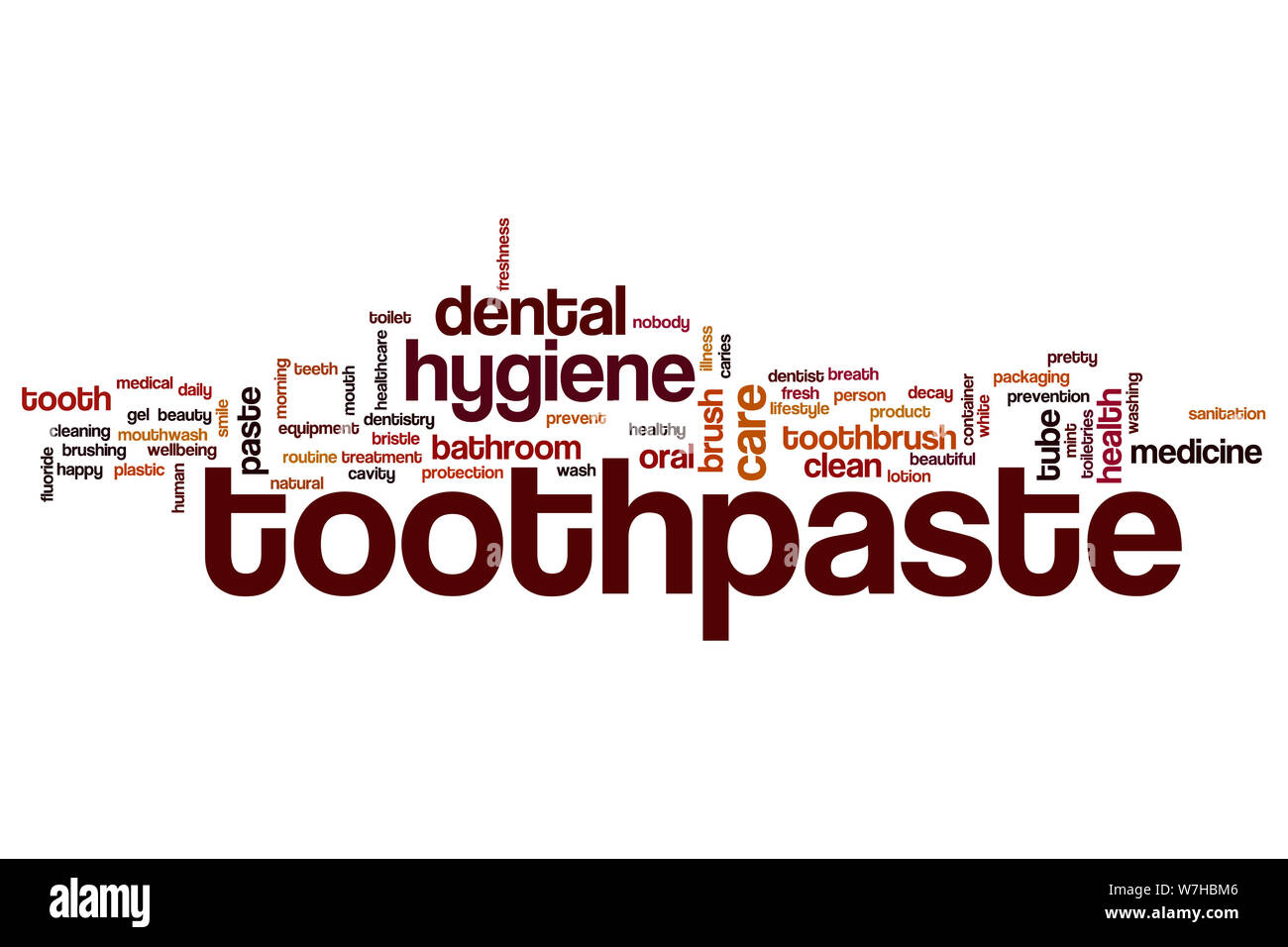 Toothpaste word cloud concept Stock Photo Alamy