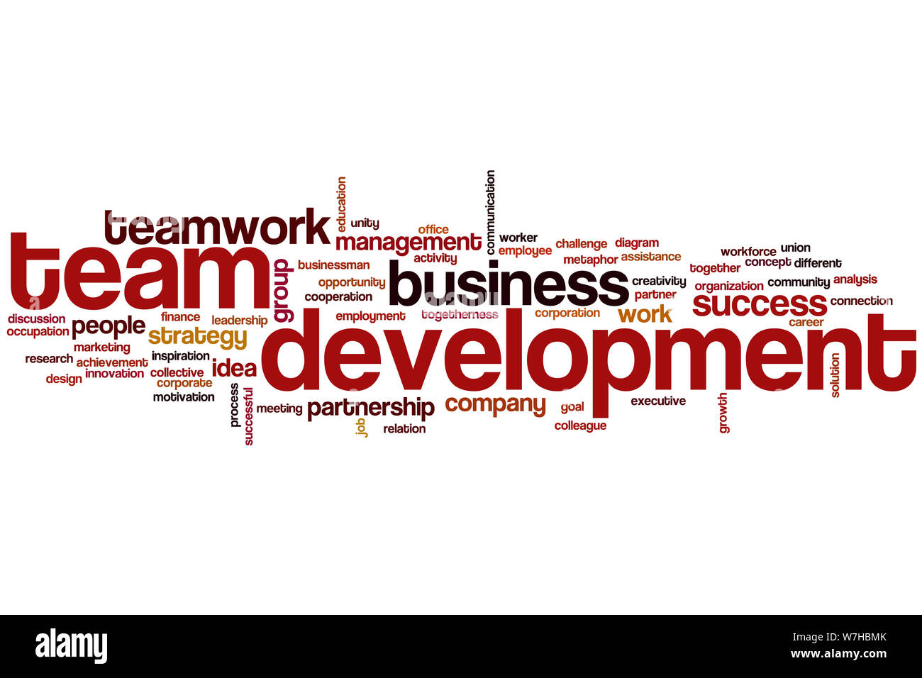 Team development word cloud concept Stock Photo - Alamy