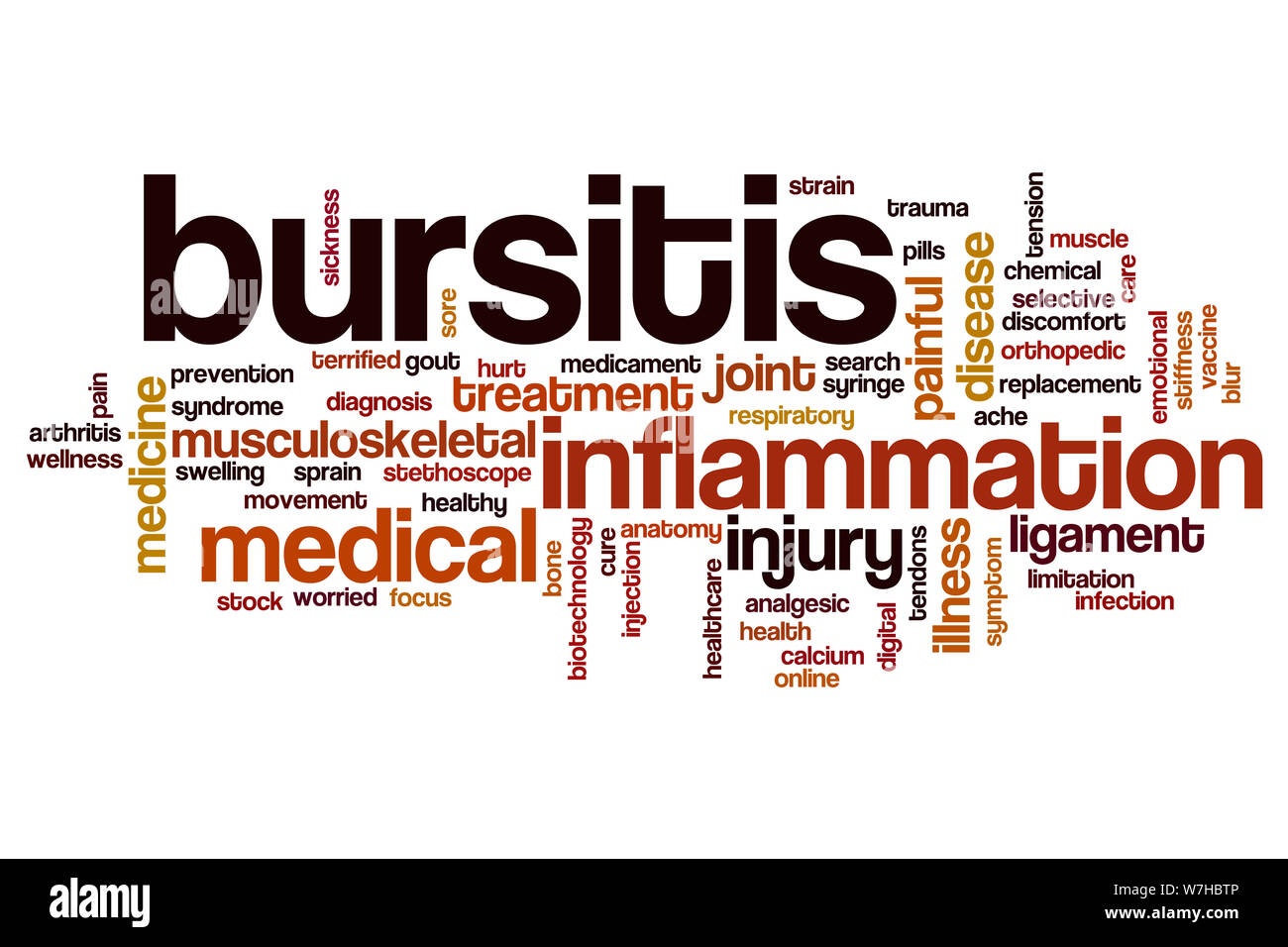 Bursitis word cloud concept Stock Photo