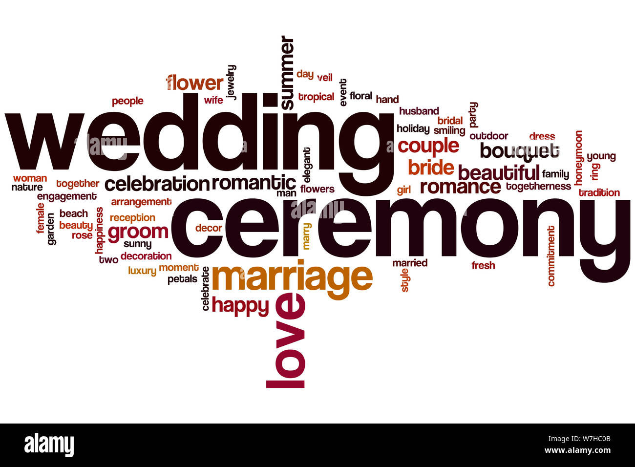Wedding ceremony word cloud concept Stock Photo Alamy