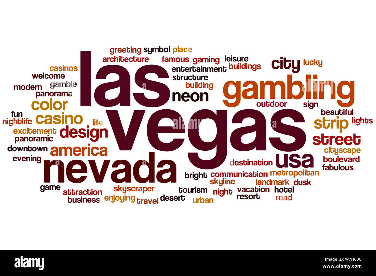 Las Vegas word cloud concept Stock Photo