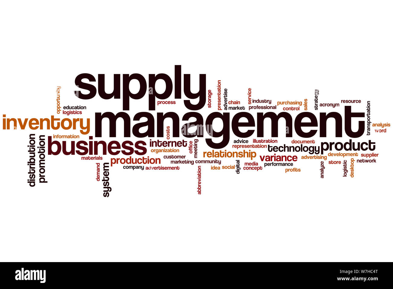 Supply management word cloud concept Stock Photo