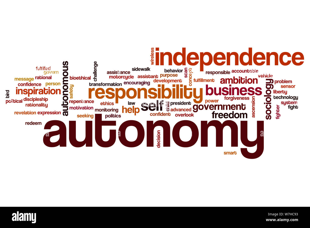 autonomy-word-cloud-concept-stock-photo-alamy