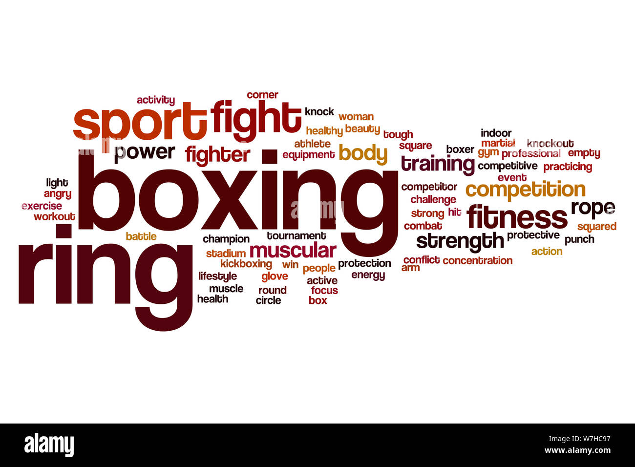 Boxing ring word cloud concept Stock Photo Alamy