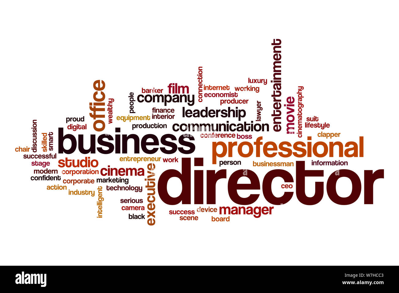 Director word cloud concept Stock Photo Alamy