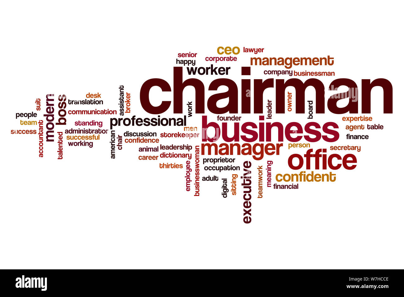 Chairman word cloud concept Stock Photo Alamy