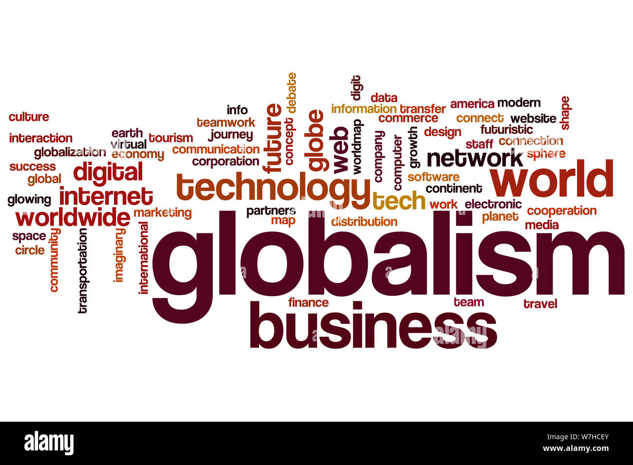 Globalism word cloud concept Stock Photo