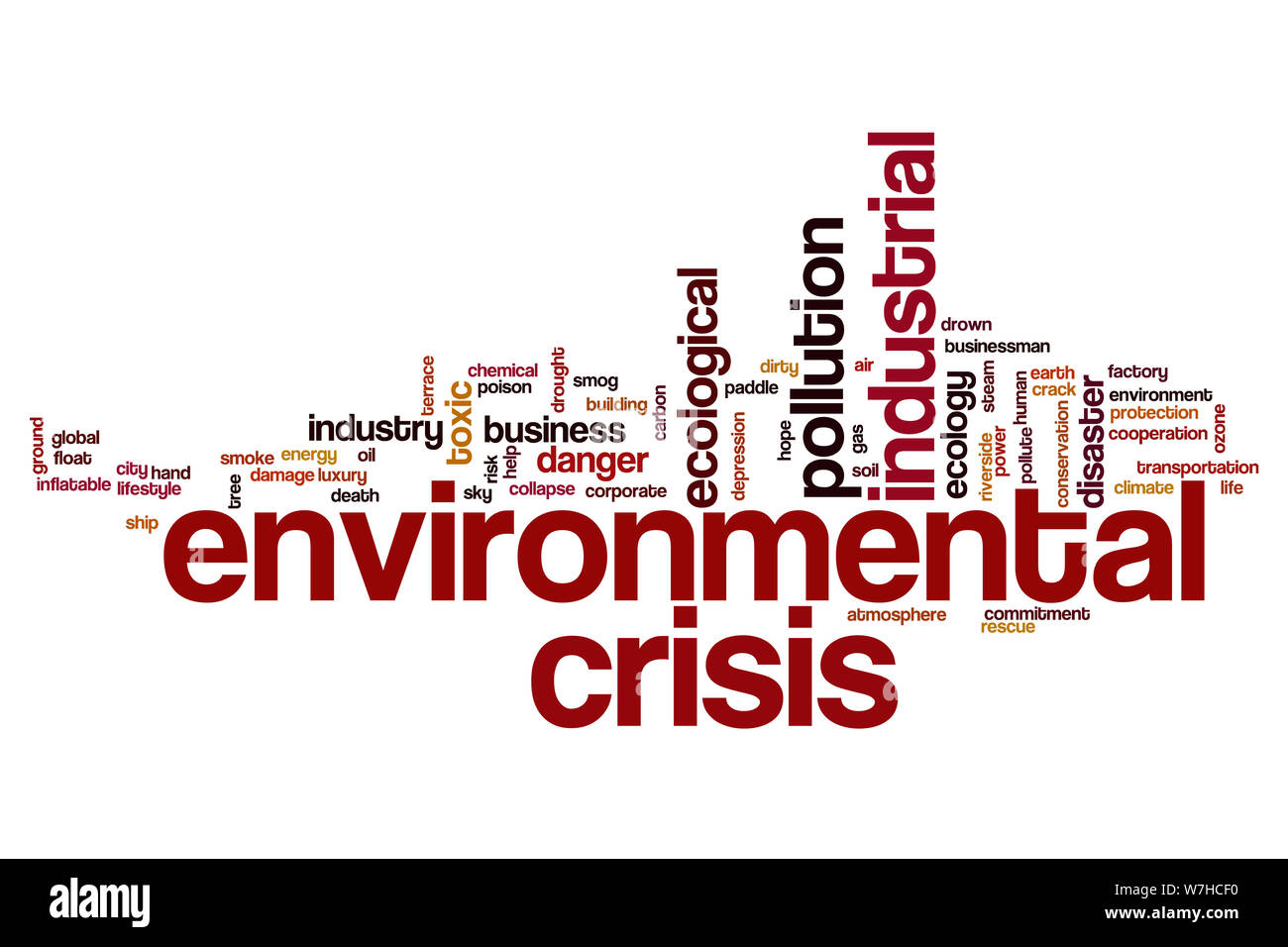 Environmental crisis word cloud concept Stock Photo