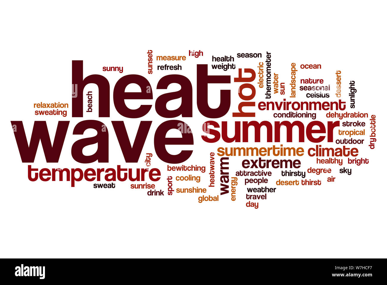 Heat wave word cloud concept Stock Photo Alamy