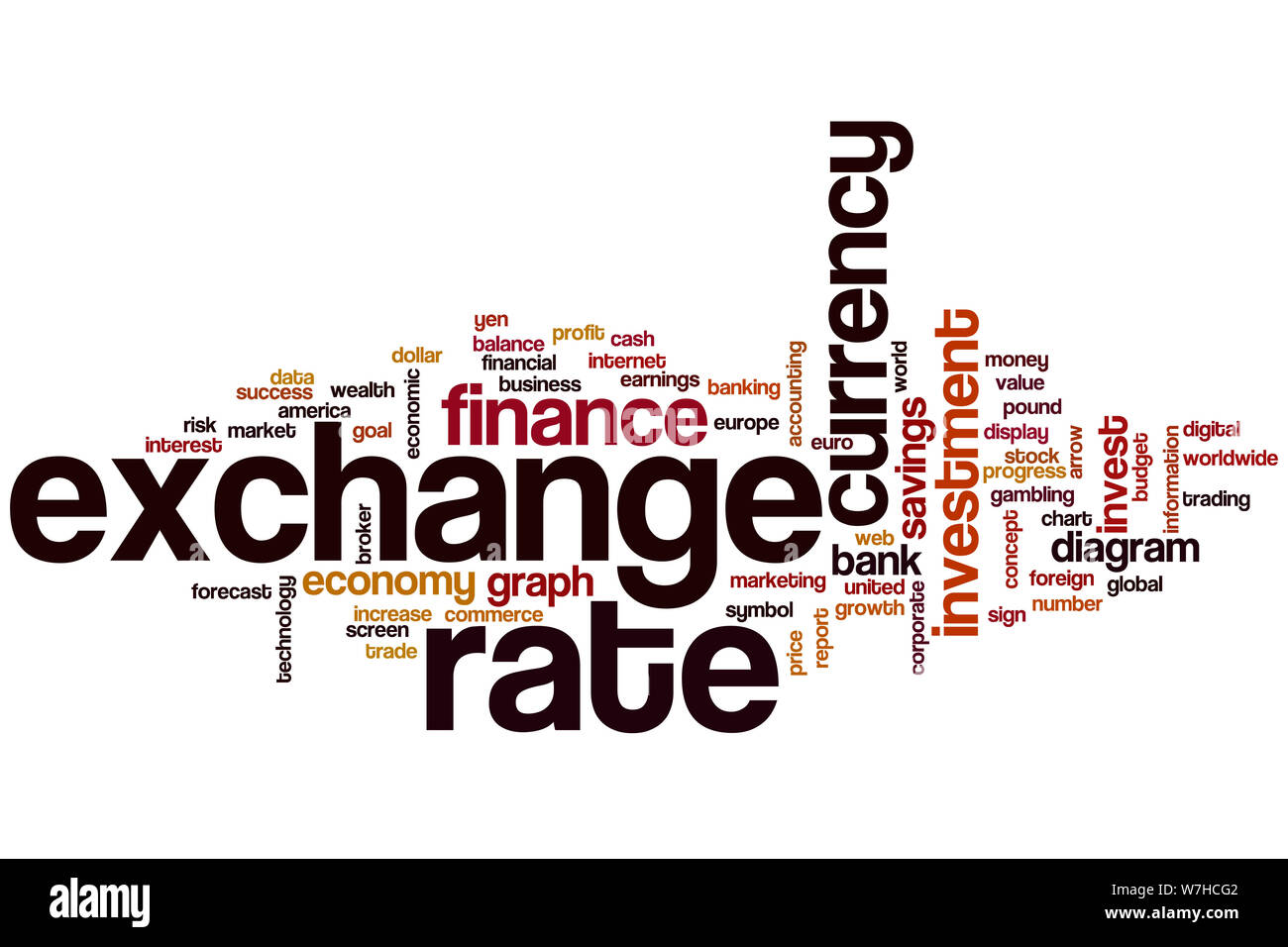 Exchange rate word cloud concept Stock Photo - Alamy