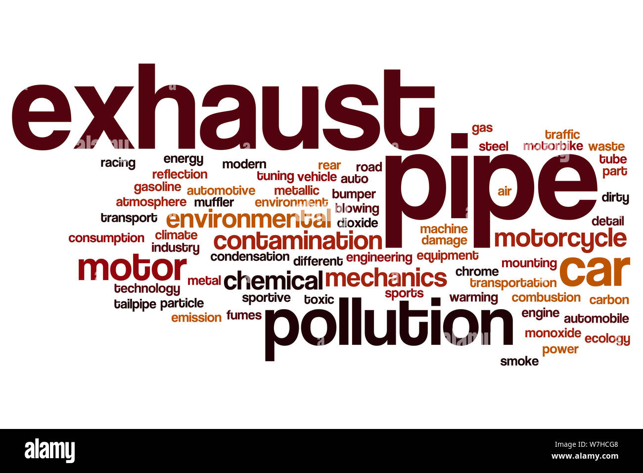 Exhaust pipe word cloud concept Stock Photo Alamy