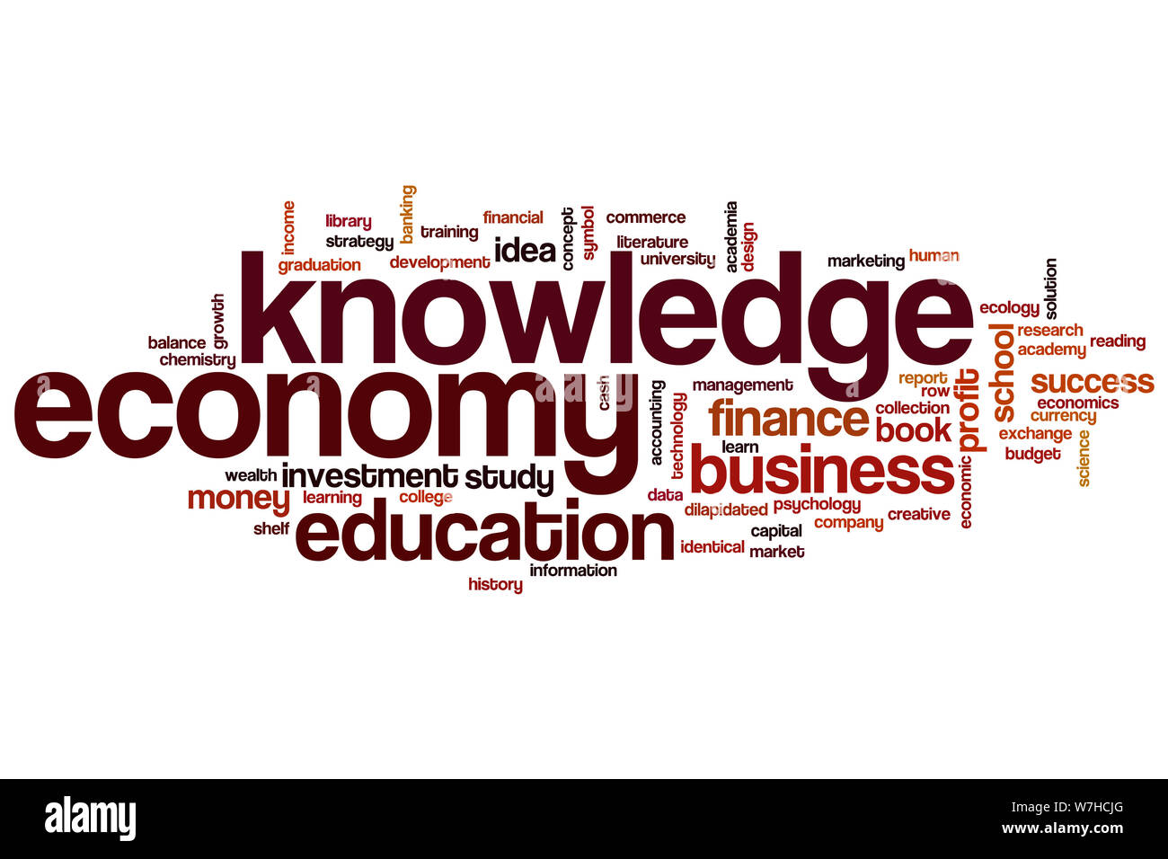 Knowledge economy word cloud concept Stock Photo Alamy