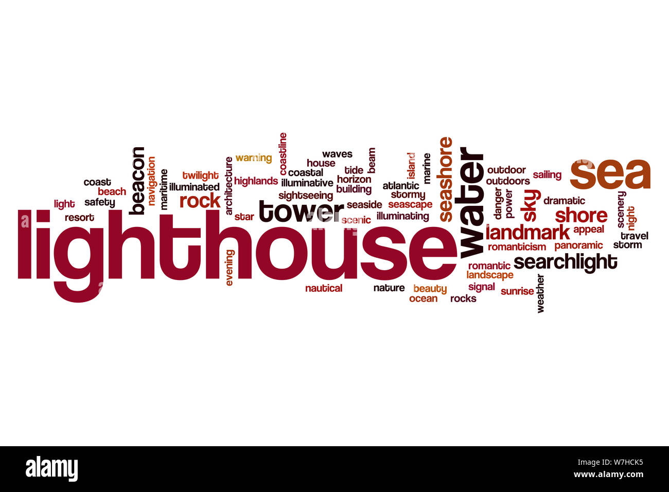 Lighthouse word cloud concept Stock Photo