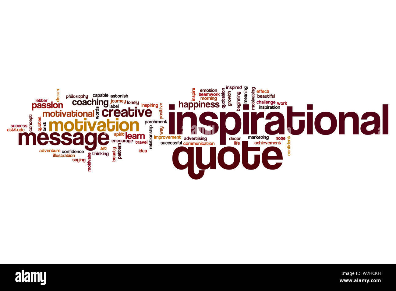 Inspirational quote word cloud concept Stock Photo