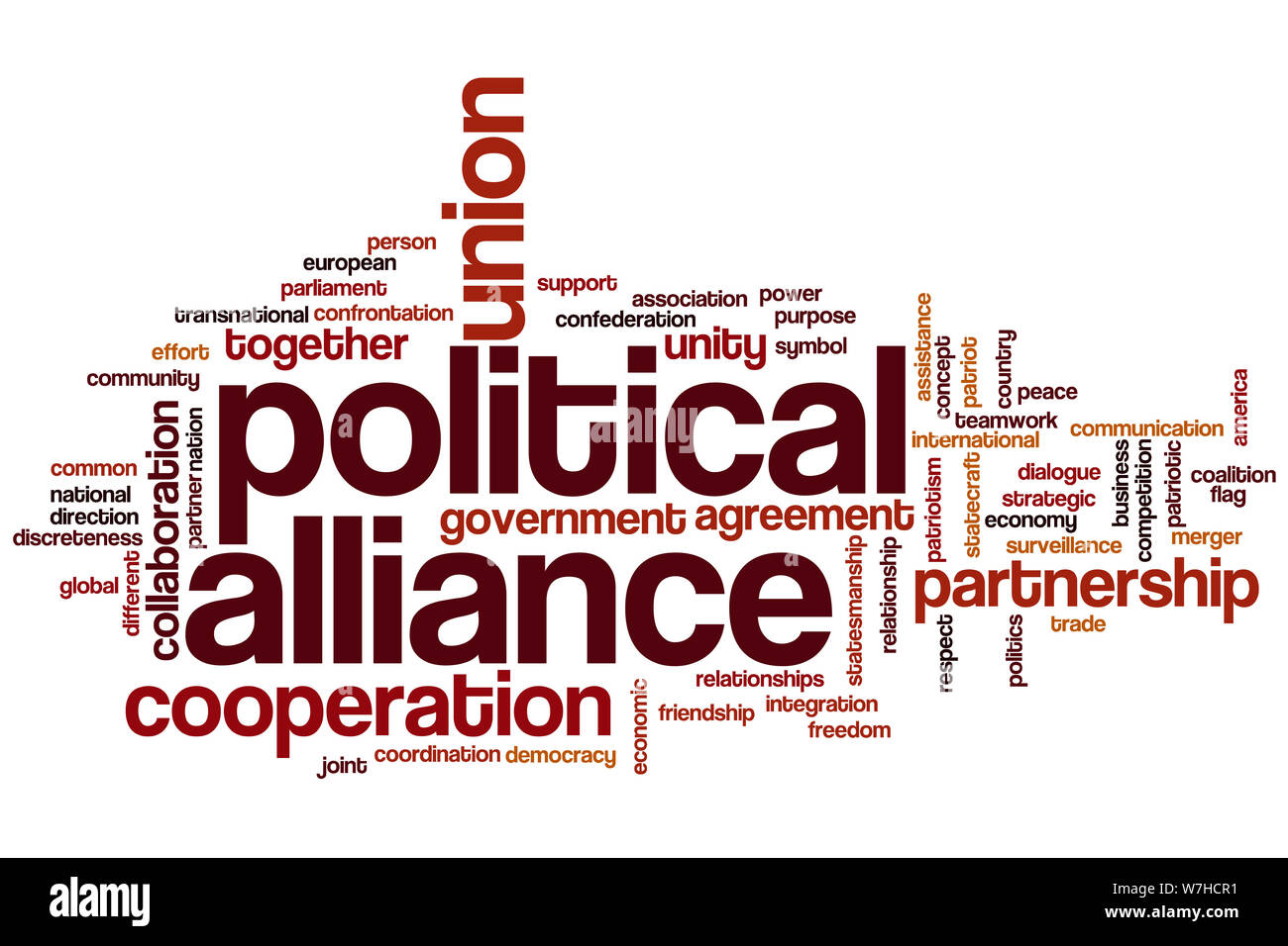 Political alliance word cloud concept Stock Photo: 262841349 - Alamy