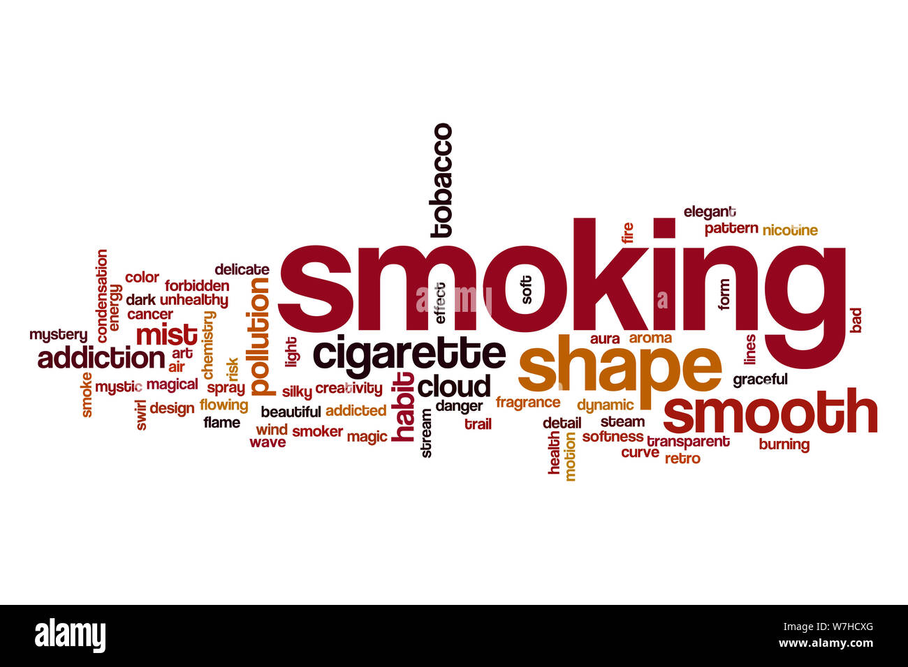 Smoking word cloud concept Stock Photo Alamy