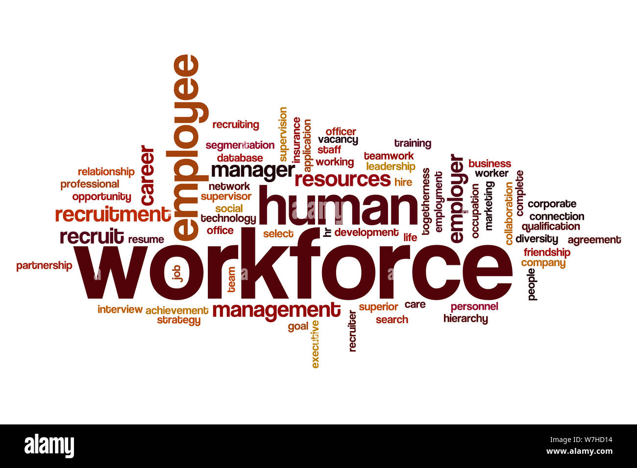 Workforce word cloud concept Stock Photo