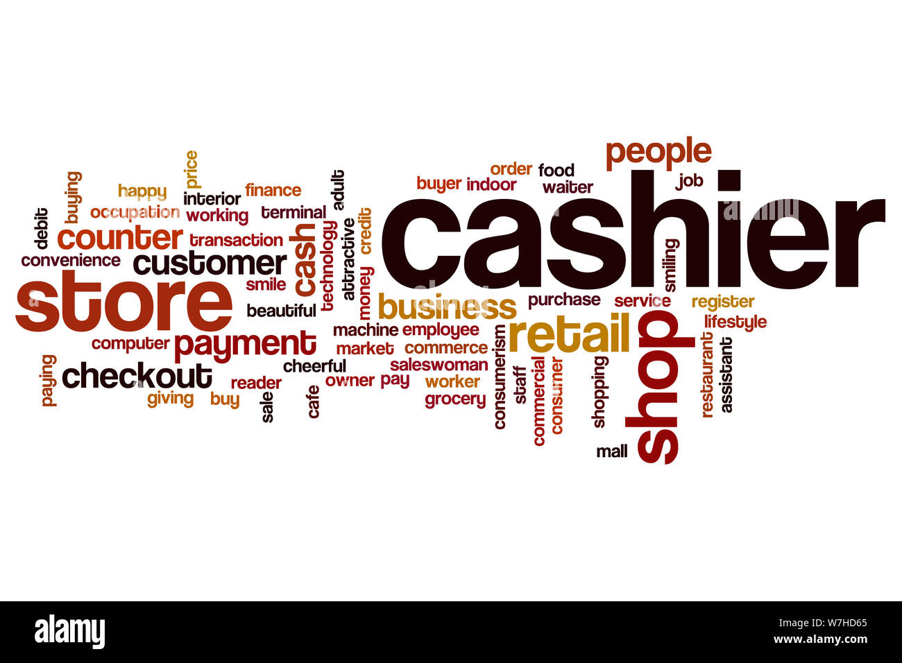 Cashier word cloud concept Stock Photo - Alamy