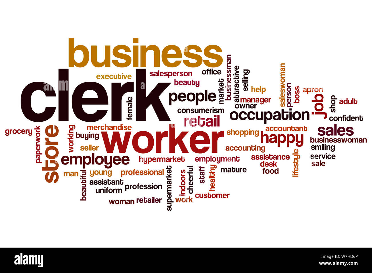 Clerk word cloud concept Stock Photo