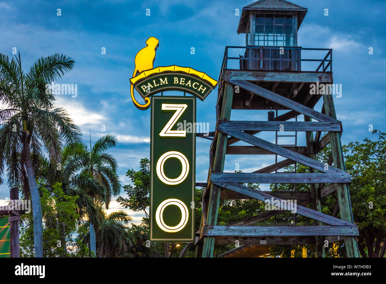 Palm Beach Zoo, located at Dreher Park in West Palm Beach, Florida. (USA) Stock Photo