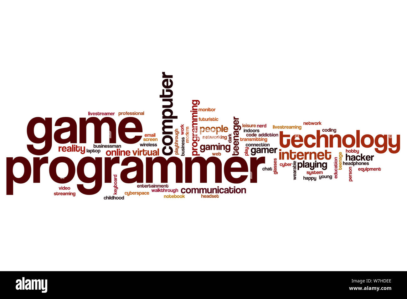 Game programmer word cloud concept Stock Photo - Alamy
