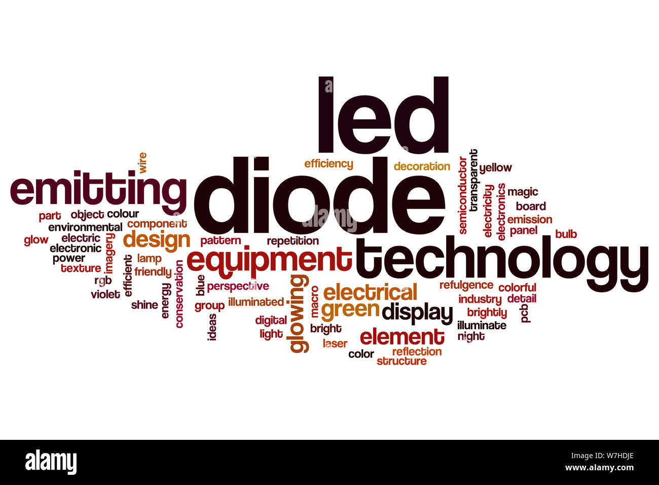 LED diode word cloud concept Stock Photo Alamy