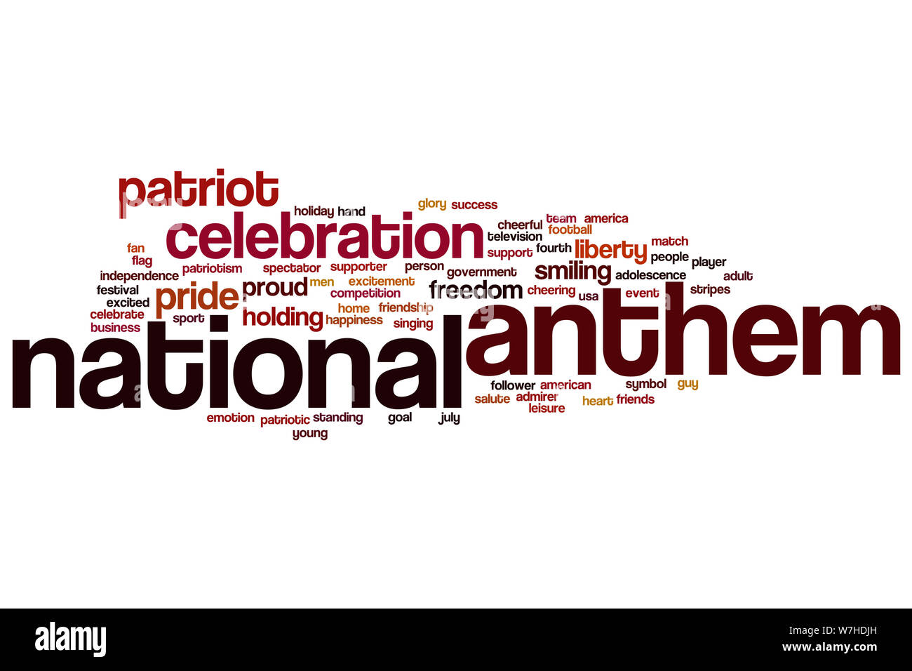 National anthem word cloud concept Stock Photo