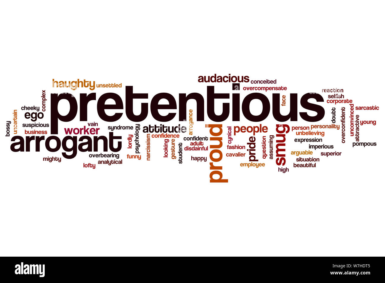 Pretentious word cloud concept Stock Photo - Alamy