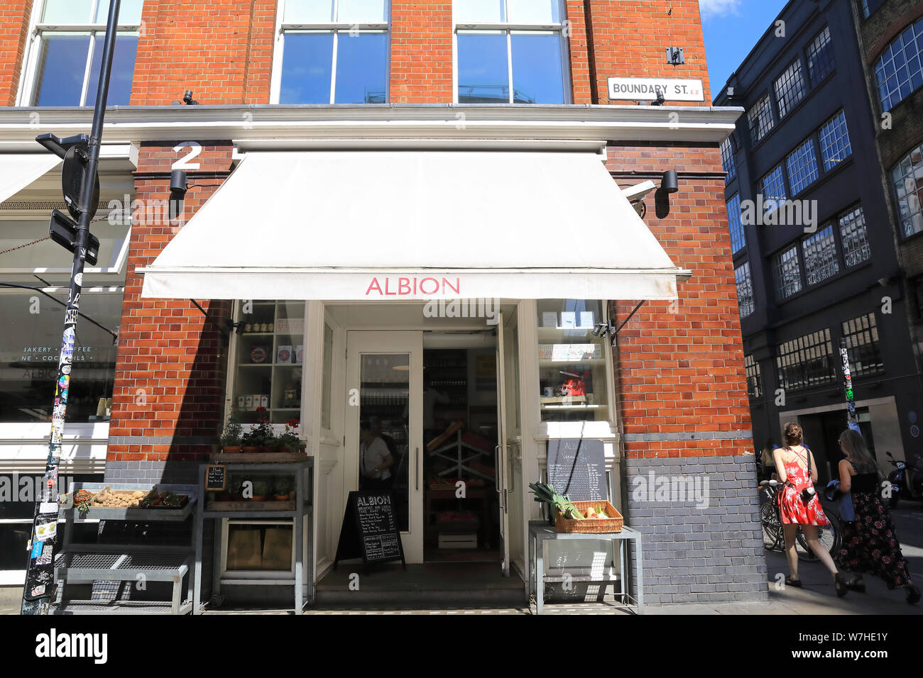The Albion Shoreditch on Boundary Street, a stylish allday cafe, bar