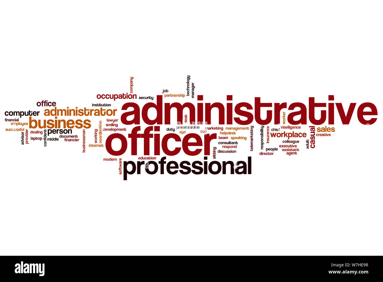 Administrative officer word cloud concept Stock Photo