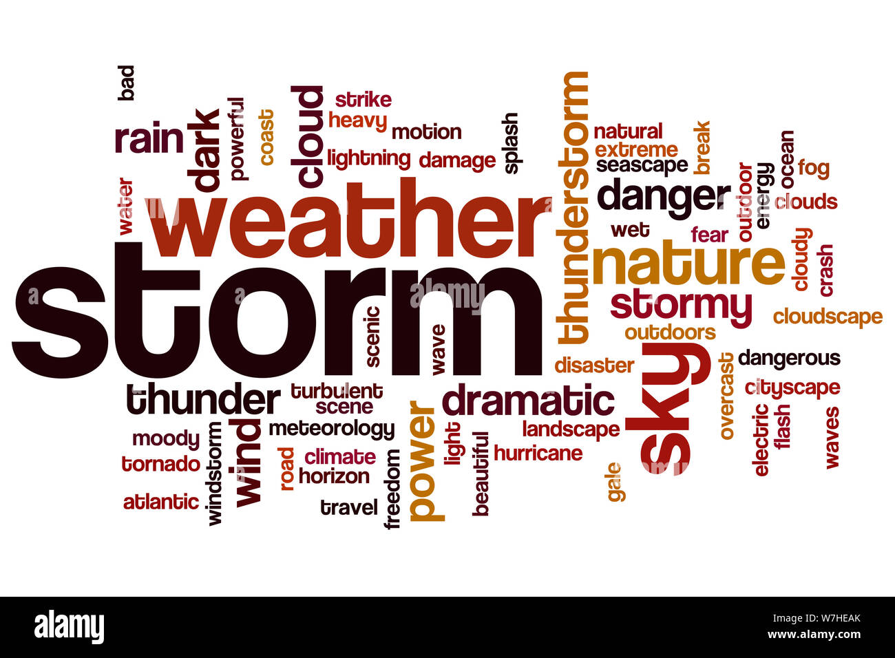 Storm word cloud concept Stock Photo