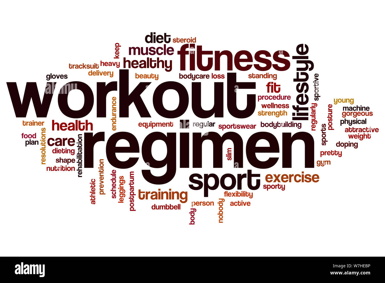 Workout Regimen Word Cloud Concept Stock Photo Alamy
