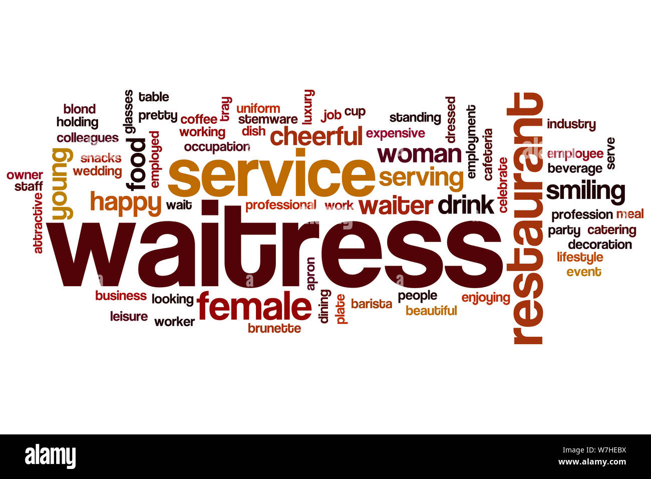 Waitress word cloud concept Stock Photo Alamy