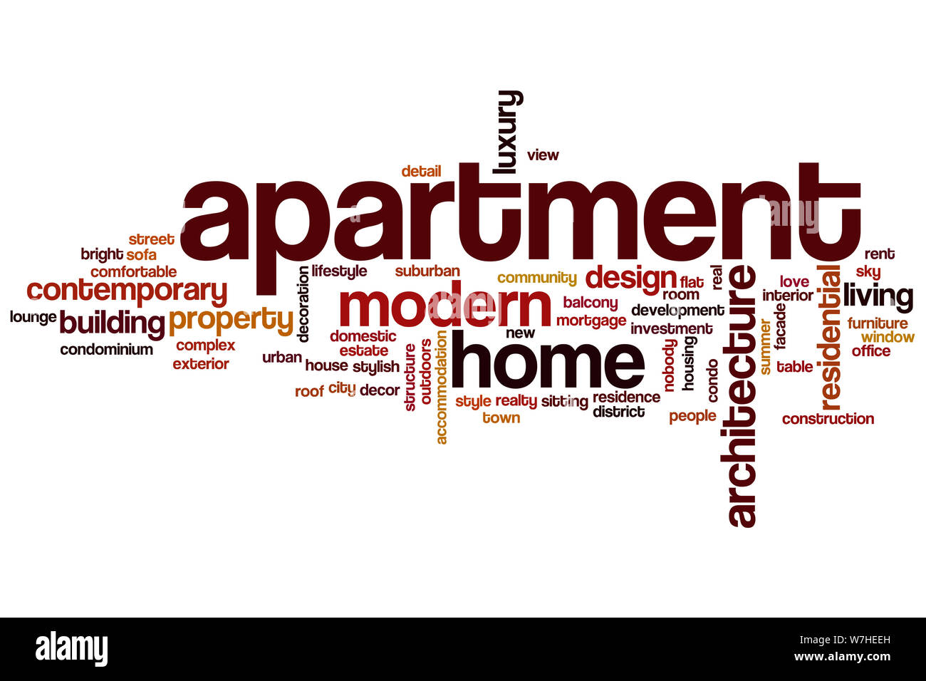 Apartment word cloud concept Stock Photo Alamy