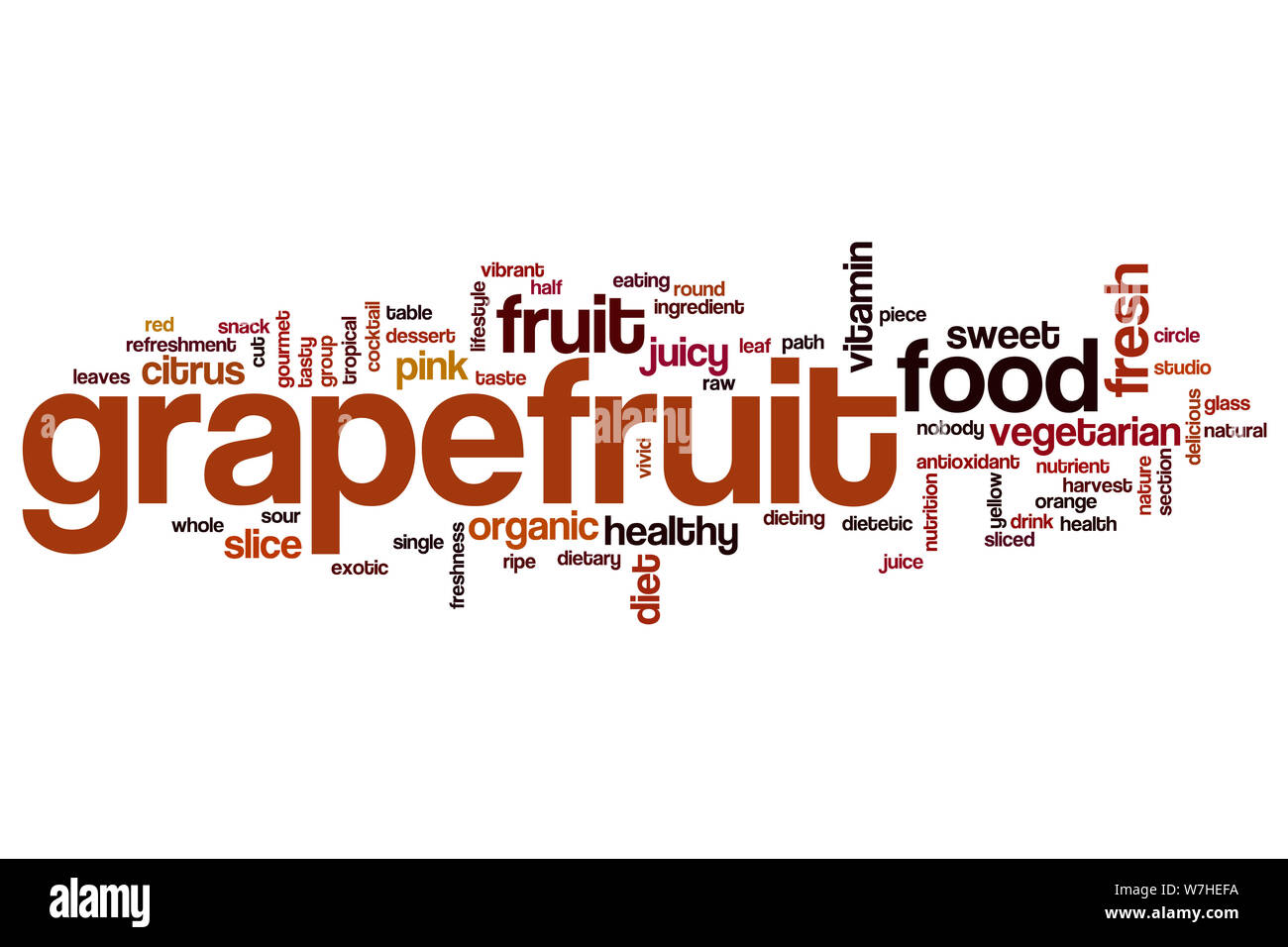 Grapefruit word cloud concept Stock Photo Alamy