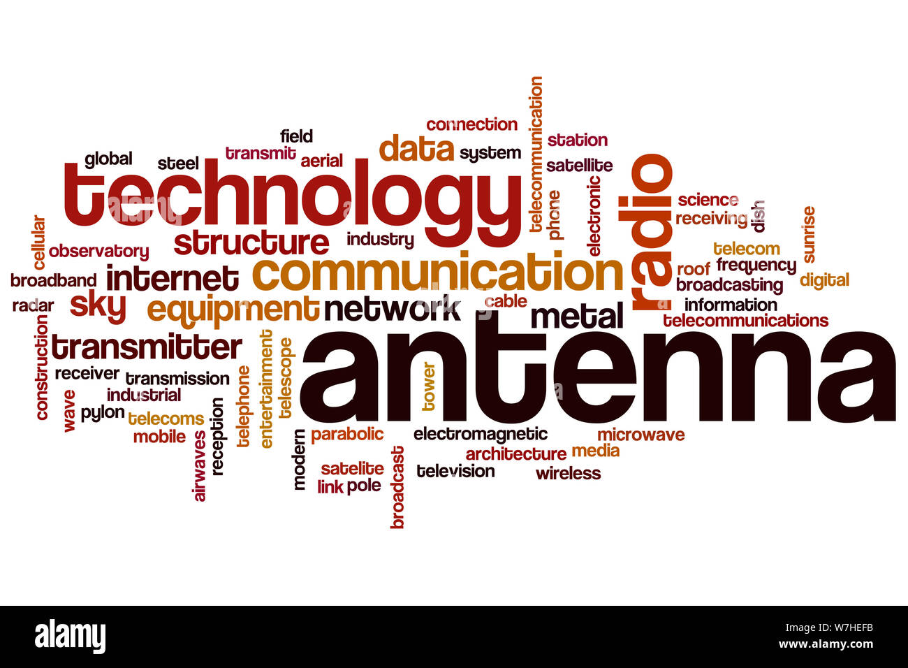 Antenna word cloud concept Stock Photo Alamy