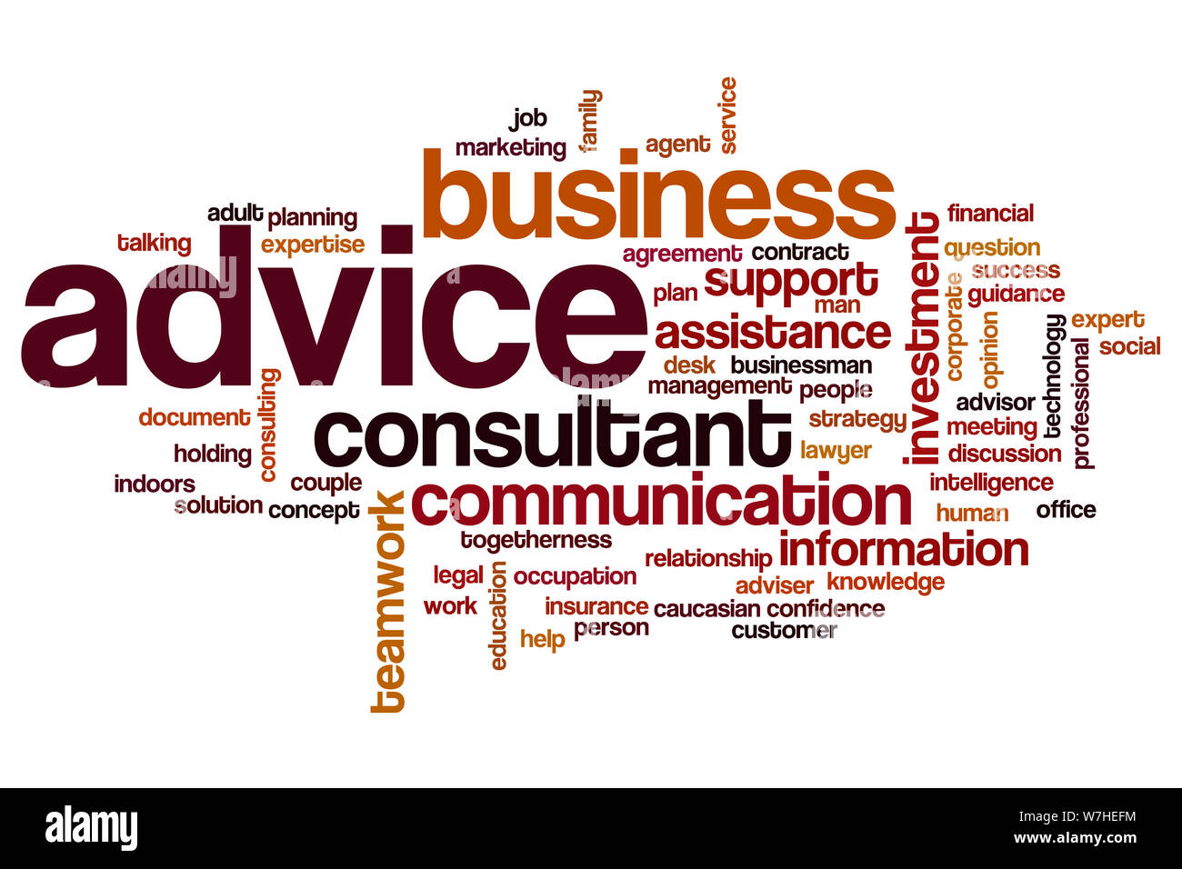 Advice word cloud concept Stock Photo - Alamy