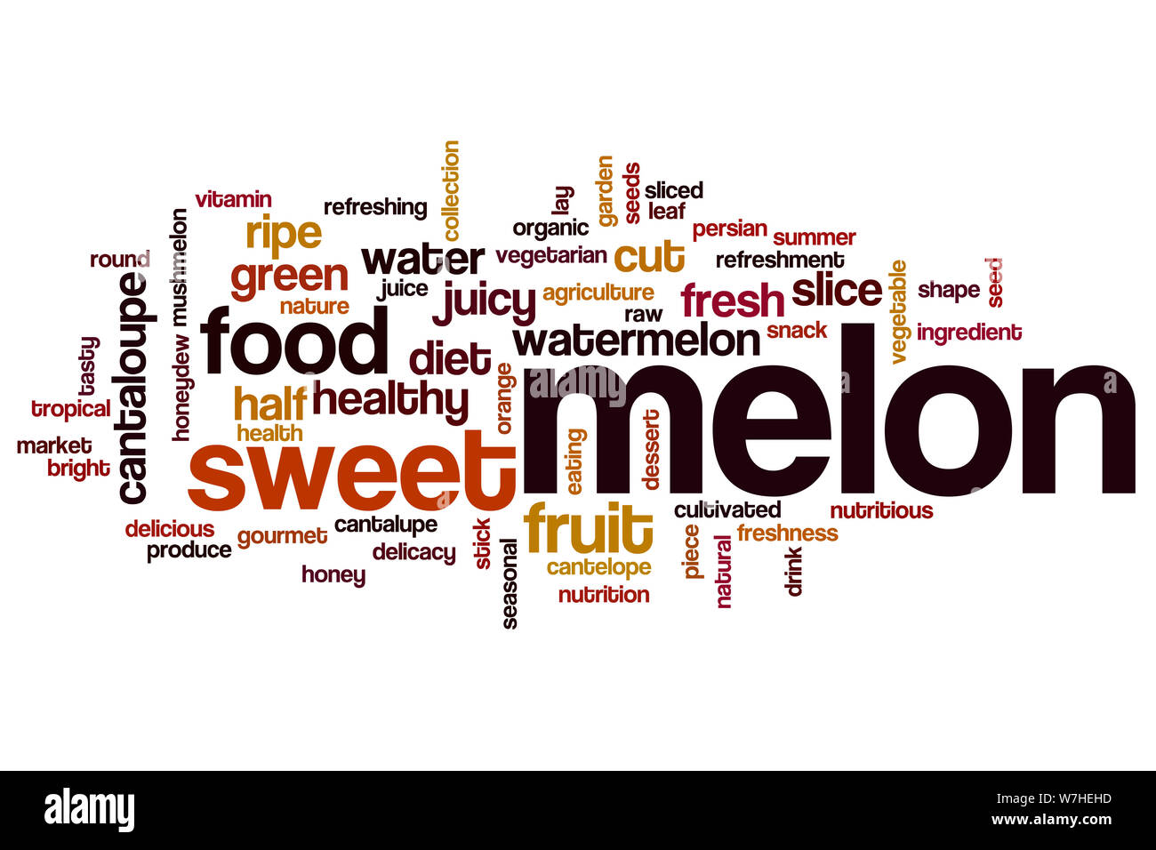 Melon word cloud concept Stock Photo Alamy