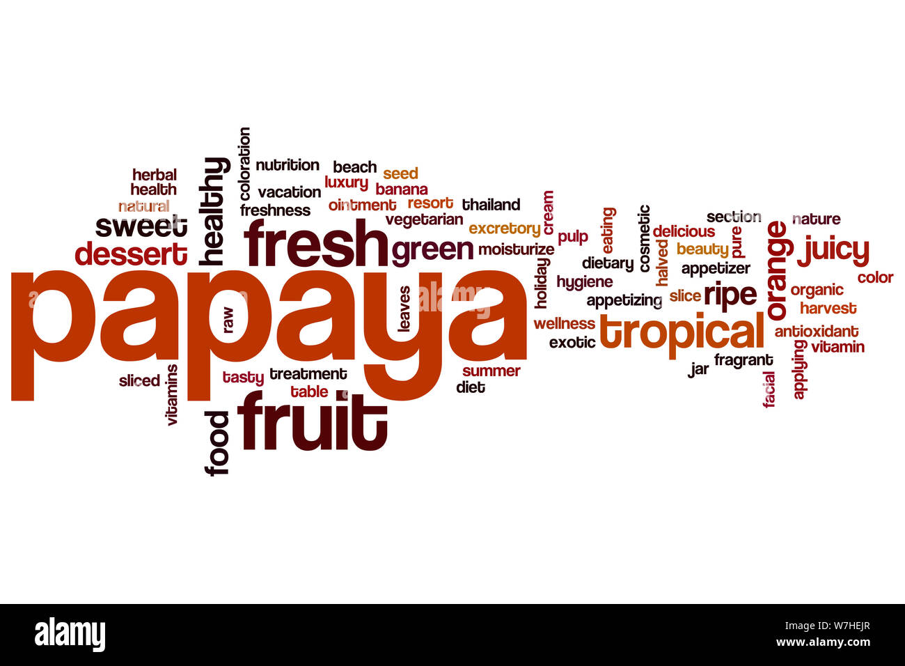 Papaya word cloud concept Stock Photo Alamy